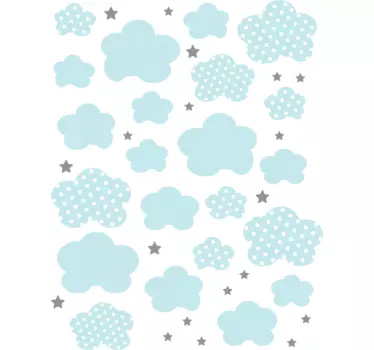 Adesivi con nuvole per cameretta dei bambini - TenStickers