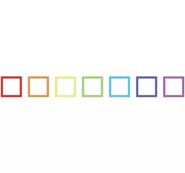 Greca adesiva arcobaleno sette colori - TenStickers