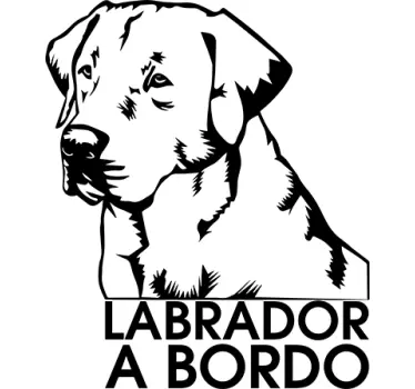 Adesivo per auto labrador retriever a bordo - TenStickers