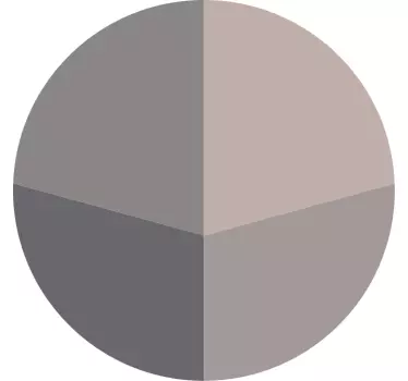 Adesivo geometrico blocco di colore circolare - TenStickers