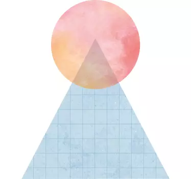 Adesivo geometrico triangolo cerchio - TenStickers