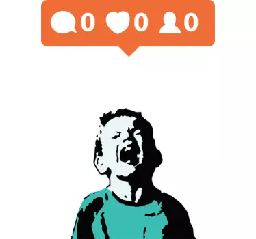 Adesivo portatile "Nobody likes me" Banksy - TenStickers