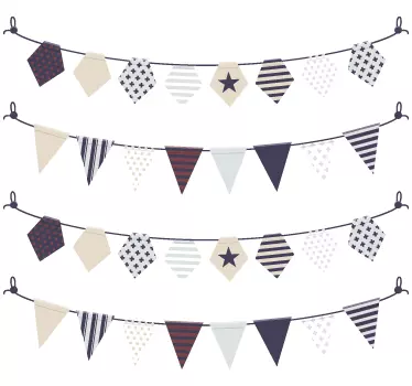 Set di stickers bandiere eleganti - TenStickers