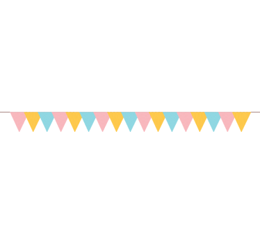 Sticker per bambini  bandierine a triangolo - TenStickers