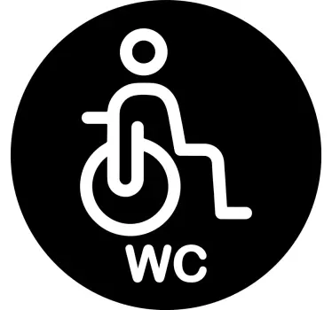 Adesivo porta icona di disabilità per il WC - TenStickers