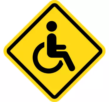 Adesivo auto segno handicappato adesivo macchina - TenStickers