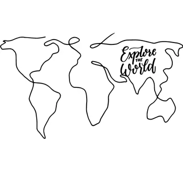 Adesivo murale mappamondo esplorare il mondo - TenStickers
