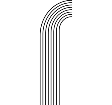 Adesivo murale linee mezzo arco astratto - TenStickers