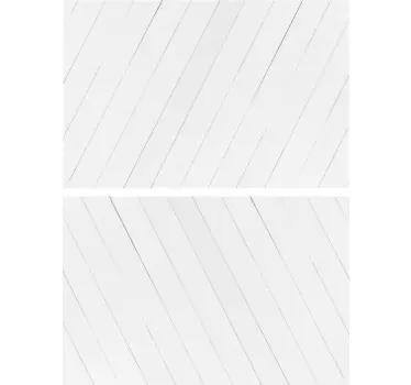 Adesivo per mobile legno bianco diagonale - TenStickers