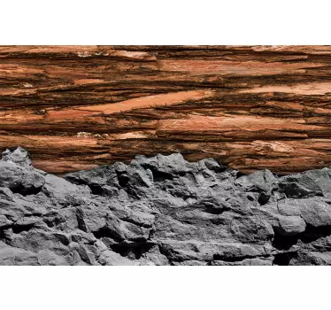 Adesivo texture legno e pietra - TenStickers