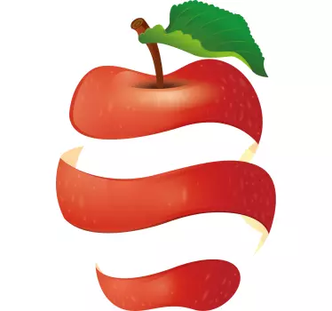 Adesivo con mela per macbook - TenStickers