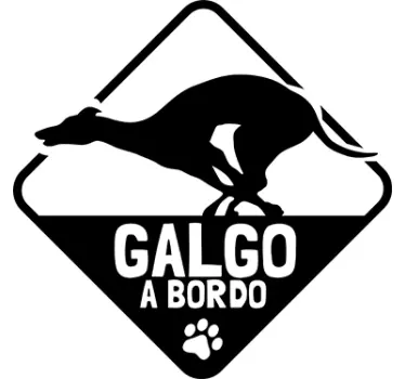 Adesivo per auto galgo a bordo - TenStickers