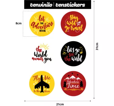 Adesivi per superfice tema viaggiatore - TenStickers