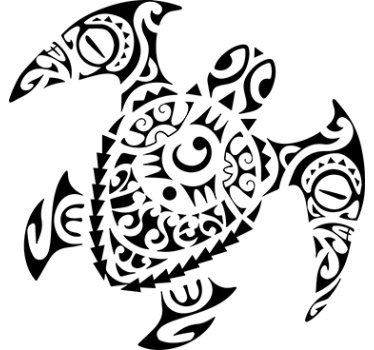 Sticker decorativo tartaruga maori - TenStickers