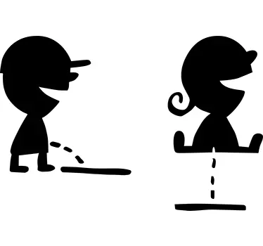 Sticker decorativo WC bambini - TenStickers