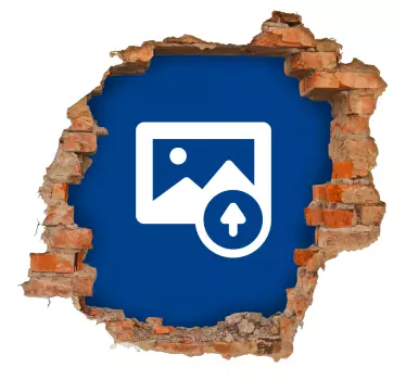 Adesivo murale soggiorno 3D buco nel muro personalizzabile - TenStickers
