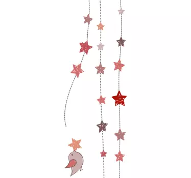 Sticker bambini uccello stelline - TenStickers