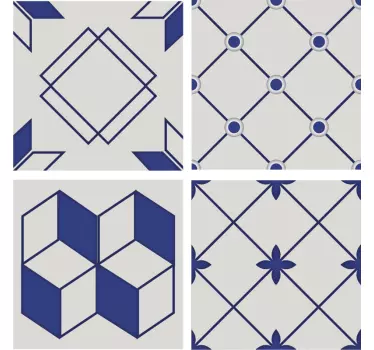 Adesivo piastrelle forme geometriche - TenStickers