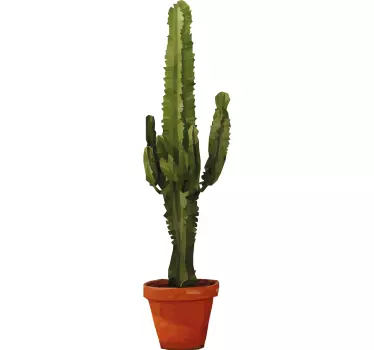 Sticker cactus geometrico - TenStickers