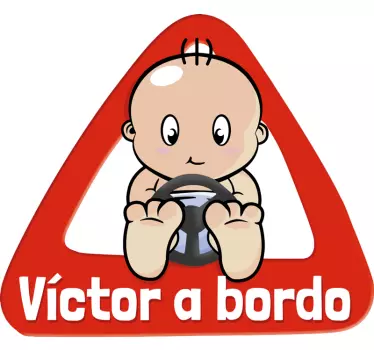 Adesivo per auto personalizzabile a bordo - TenStickers