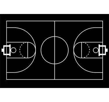 Adesivo campo da basket - TenStickers