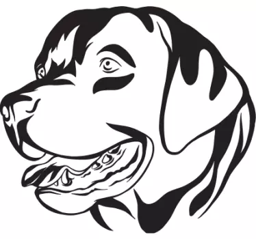 Adesivo per auto con cane rottweiler - TenStickers