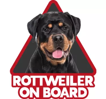 Adesivo per auto con design di cane rottweiler - TenStickers