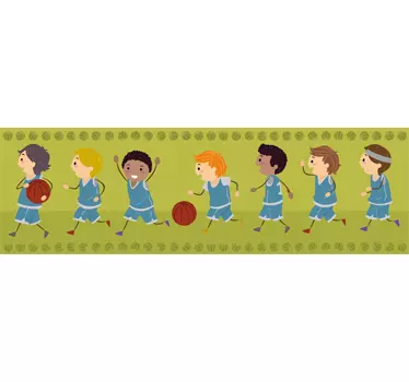 Sticker decorativo cornice squadra basket - TenStickers