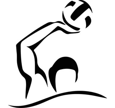 Adesivo per auto con giocatore di pallanuoto - TenStickers