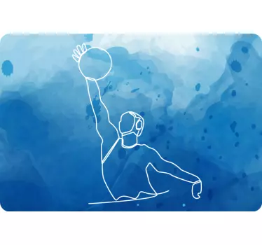 Adesivo per pc con giocatore di pallanuoto - TenStickers