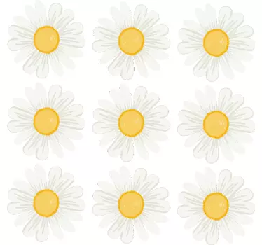 Adesivo per auto con margherite - TenStickers