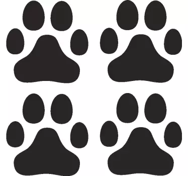 Adesivo per auto con impronte di cane - TenStickers