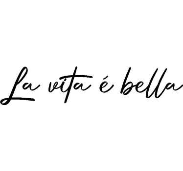 Adesivo per auto con "la vita è bella" - TenStickers