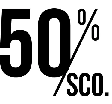 Adesivo per vetri con numero e sconto - TenStickers