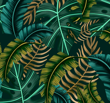 Adesivo per mobile foglia tropicale - TenStickers