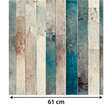Carta adesiva per mobile effetto legno tonalità blu - TenStickers