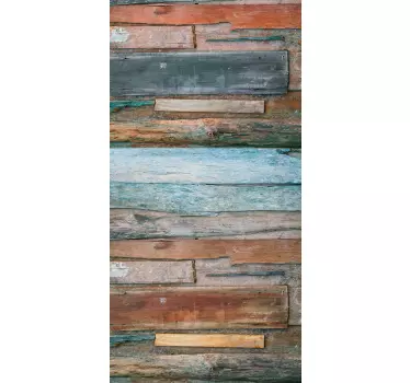 Adesivo per porta legno retrò - TenStickers