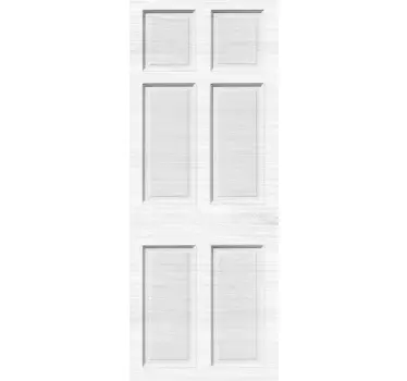 Adesivo per porta legno bianco con cornici - TenStickers
