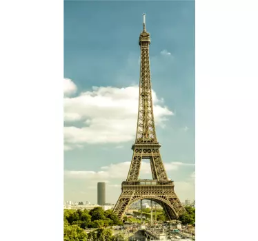 Adesivo per porta con Torre Eiffel - TenStickers