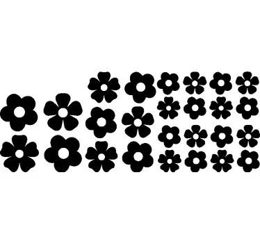 Adesivo per camper con fiori stile anni '70 - TenStickers