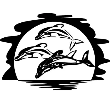 Sticker adesivo con i delfini - TenStickers