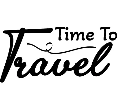 Adesivo per camper con scritta "time to travel" - TenStickers