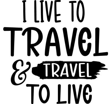 Adesivo per camper con scritta per viaggiatori - TenStickers