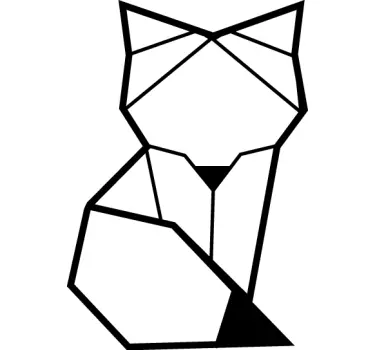 Adesivo forme semplice volpe geometrica - TenStickers