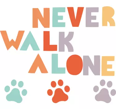 Adesivo murale guinzaglio per cani - TenStickers