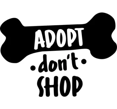 Sticker auto Adopt don't shop - TenStickers