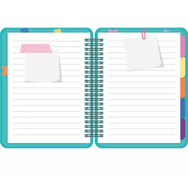 Adesivo lavagna bianca quaderno - TenStickers