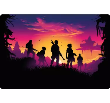 Adesivo videogioco per laptop con personaggi di battaglia - TenStickers