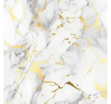 Sticker marmo bianco con venature dorate - TenStickers