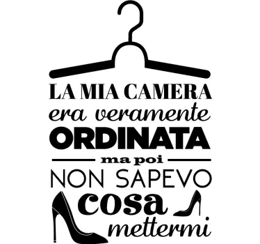 Adesivo per mobile Camera veramente ordinata - TenStickers